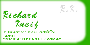 richard kneif business card